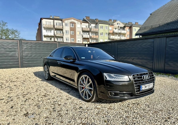 audi a8 okonek Audi A8 cena 130000 przebieg: 222400, rok produkcji 2013 z Okonek